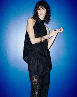 ZARA ТОП АСИММЕТРИЧНОГО КРОЯ С ПАЙЕТКАМИ, ЧЕРНЫЙ