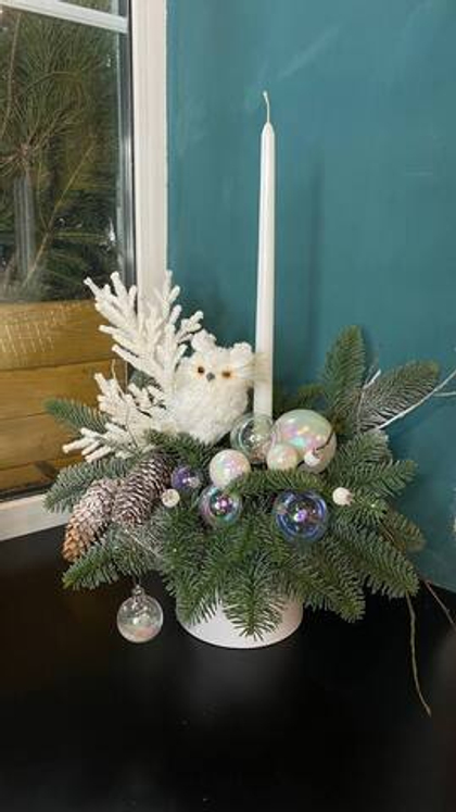 Новогодняя композиция с совой