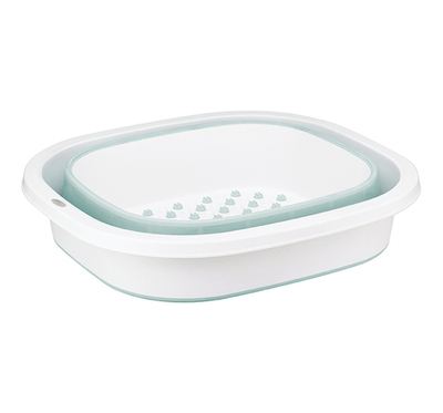 Таз ФЛЕКС 18 л для ног складной с массажной поверхностью, отверстие для подвешивания, полипропилен, ТЭП М2509