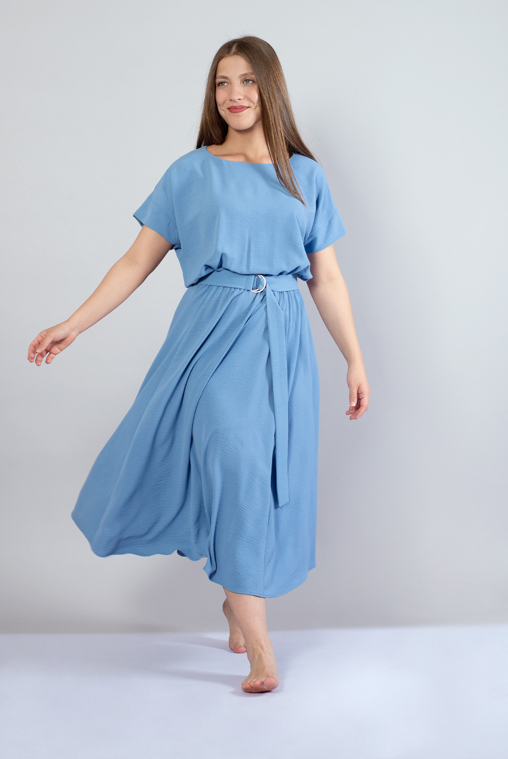 Платье женское 3989зп, Серо-голубой #30СГ053989зп