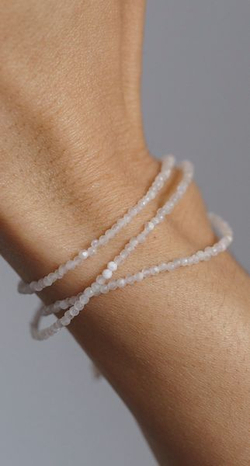 ХХХ Цепочка "Memo about Love&Luck" из розового кварца 47-54 см