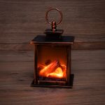 Светодиодный камин Кантри с эффектом живого огня 12х12х18,5 см, батарейки 3хАА (не в комплекте)