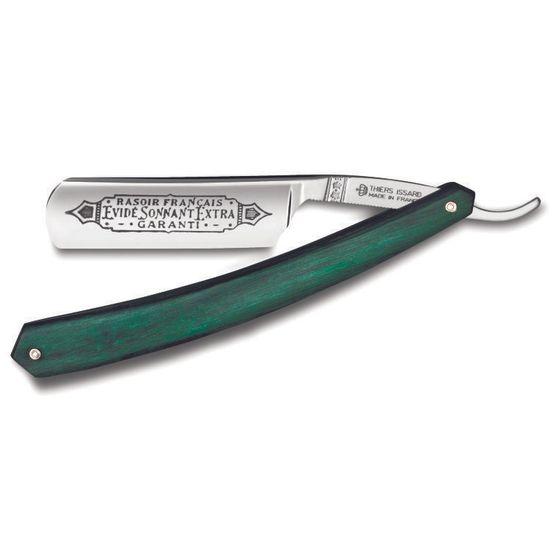 Бритва опасная Thiers-Issard, ручка - зеленая алмазная древесина, 5/8