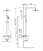 Душевая стойка Vincea Vogue VSFS-1V1TCH термостатическая, хром