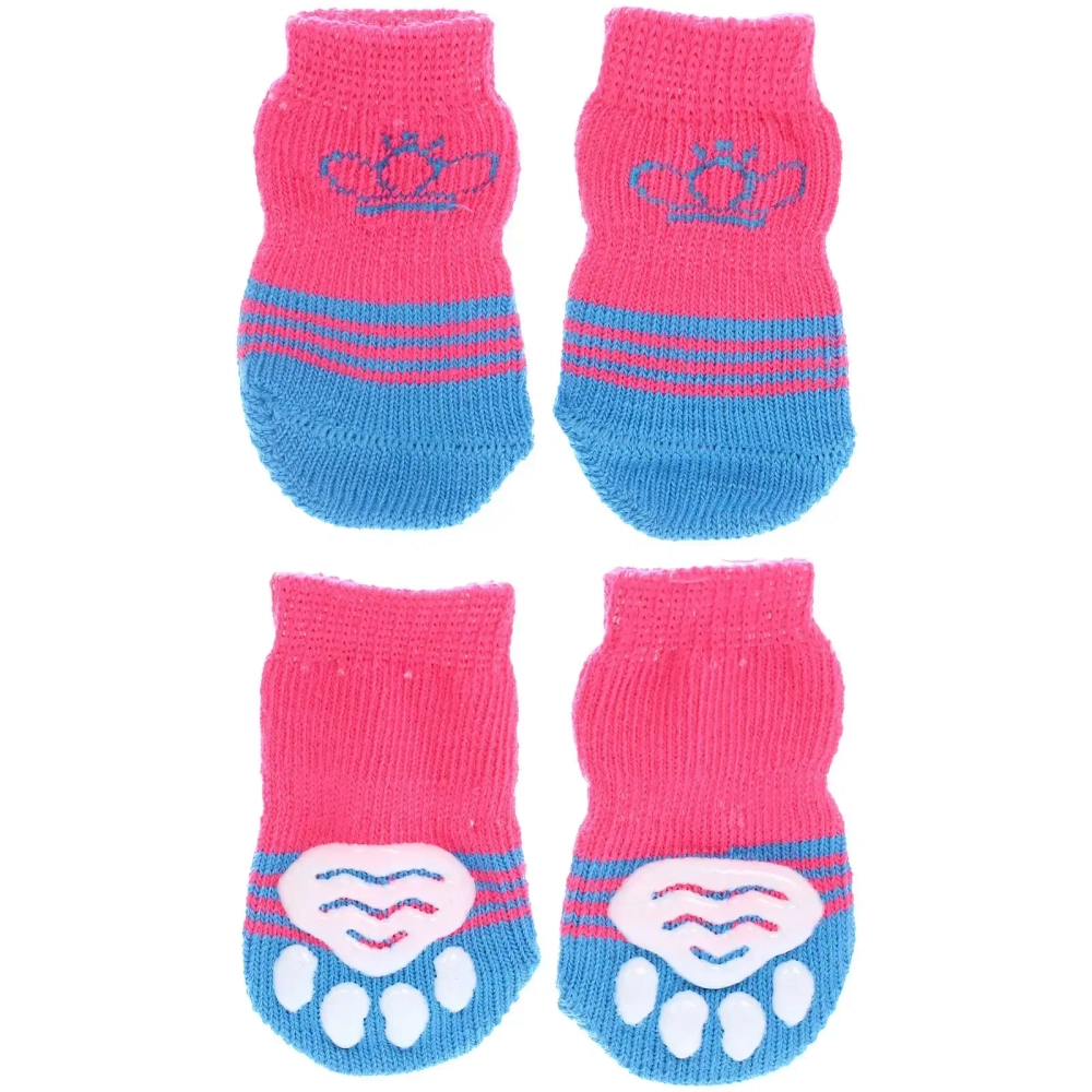 Носочки для животных «LAPUSIK», королева, цвет розовый, размер l, 3,5см