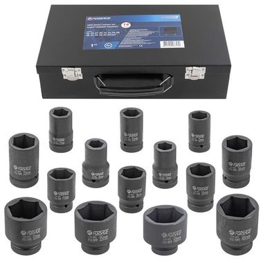 Набор головок ударных глубоких 1''14пр. (6гр.) (22,24,27,30,32,33,34,36,38,41,46,50,55,60мм) Forsage F-8152-5MPB