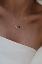 Колье с бабочкой silver