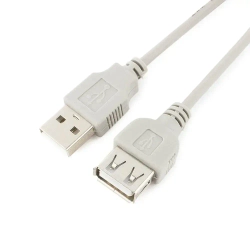 Cablexpert Удлинитель кабеля USB 2.0 Type-A/USB 2.0 Type-A, 3 м, серый