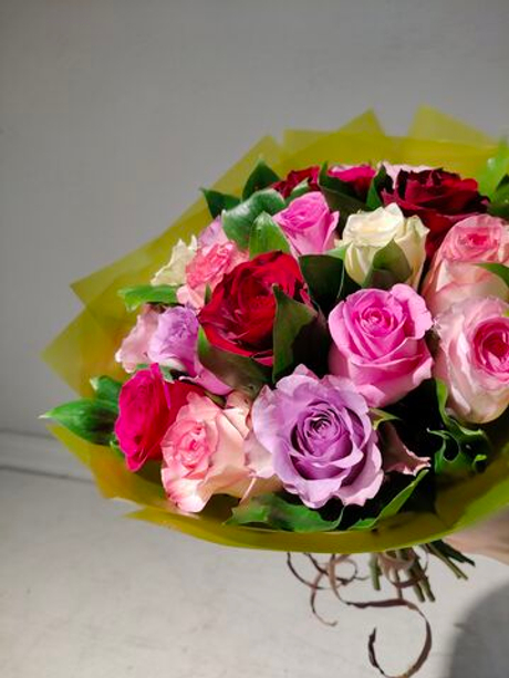 Букет из хризантем и альстромерии (С0033)