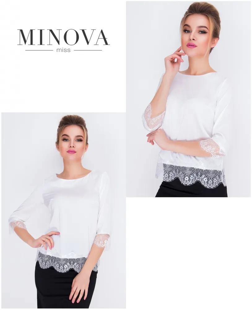 Блуза 1056-молочный Minova