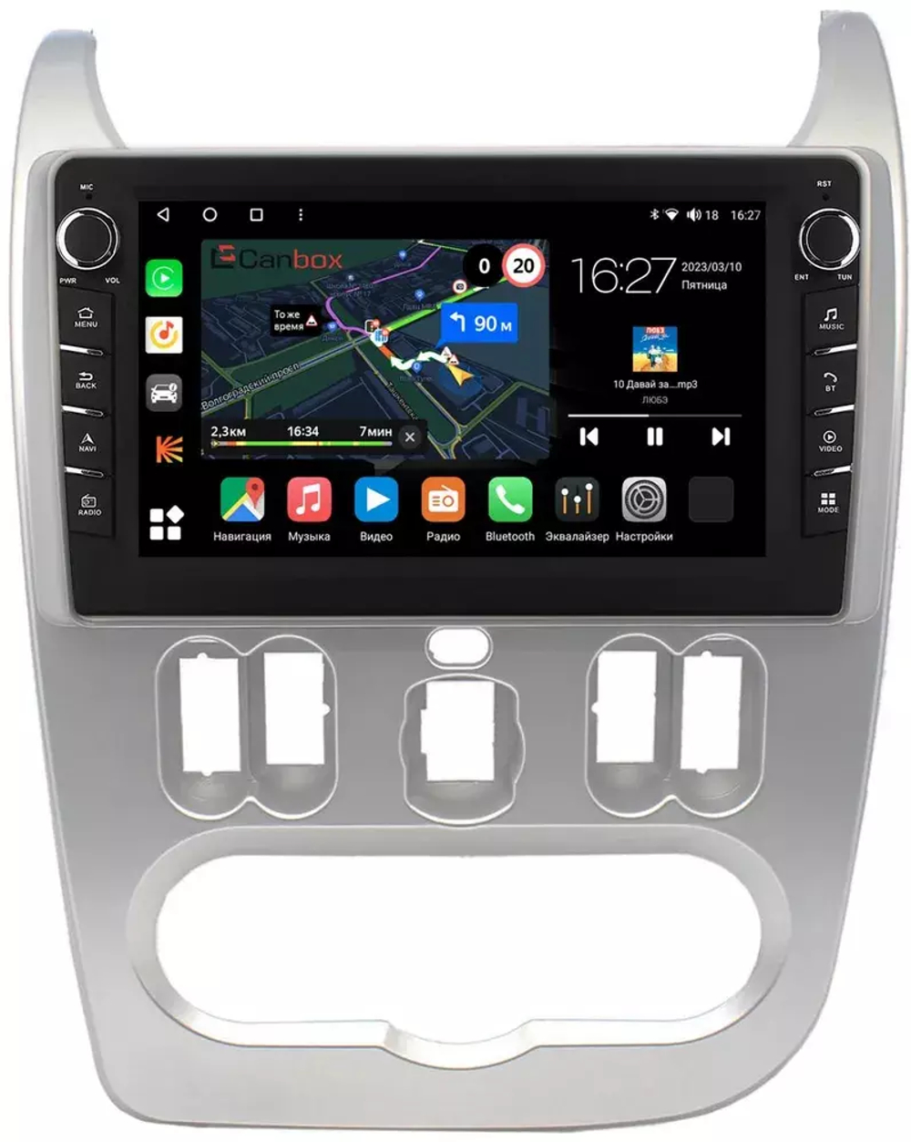 Магнитола для Renault Logan/Sandero 2009-2014 - Canbox 9181 Android 10, ТОП процессор, CarPlay, 4G SIM-слот