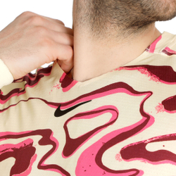 Мужское теннисное поло Nike Dri-Fit Advantage Court Print T-Shirt Men - Yellow, Multicoloured