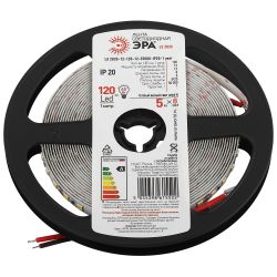Светодиодная лента ЭРА LS2835 12-120-12-3500K-IP20-1 year-5m нейтральный белый свет