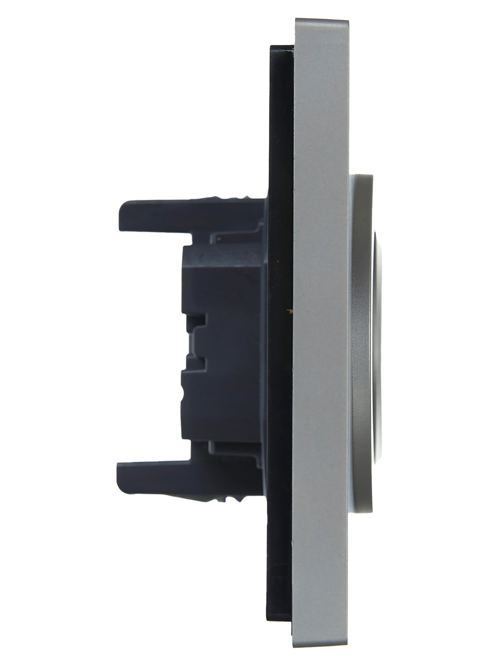 FORTE&PIANO Розетка 2-местная без заземления с защитными шторками безвинтовое крепление 10А FP525 сталь IEK