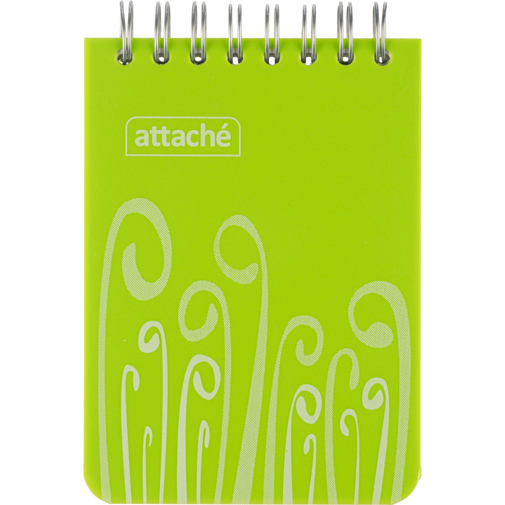 Блокнот А7,пласт обл,80л, ATTACHE FANTASY,салат