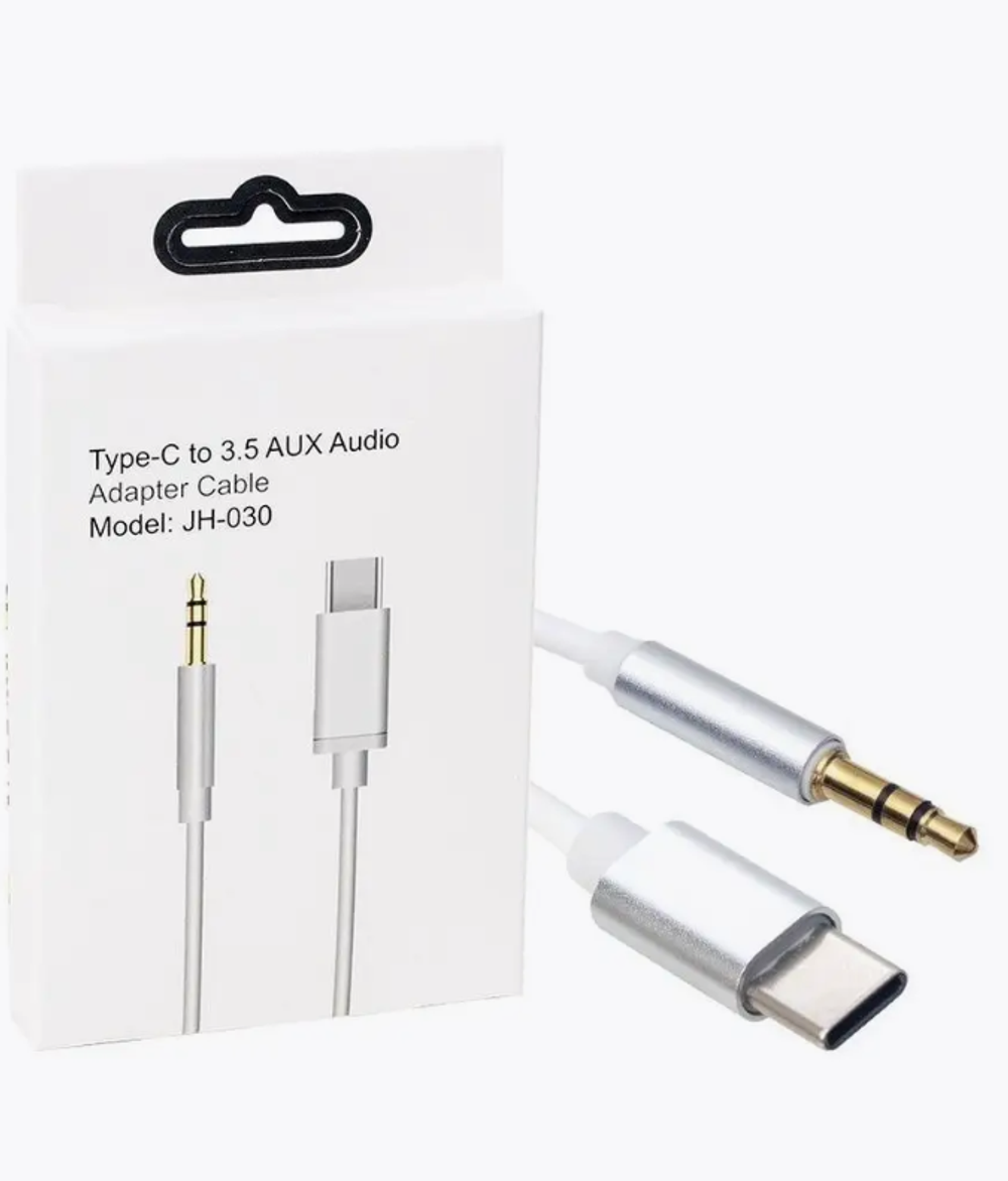Аудио Адаптер JH007 Type-C - 3.5mm AUX (белый)