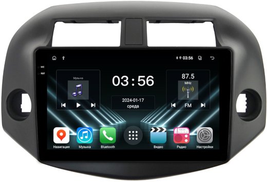 Магнитола для Toyota RAV4 3 2005-2012, Vanguard - FarCar DX018M монитор 10.36" IPS на Android 13, 4+64Гб, CarPlay