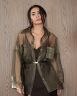 Прозрачная рубашка бронзовая роскошь