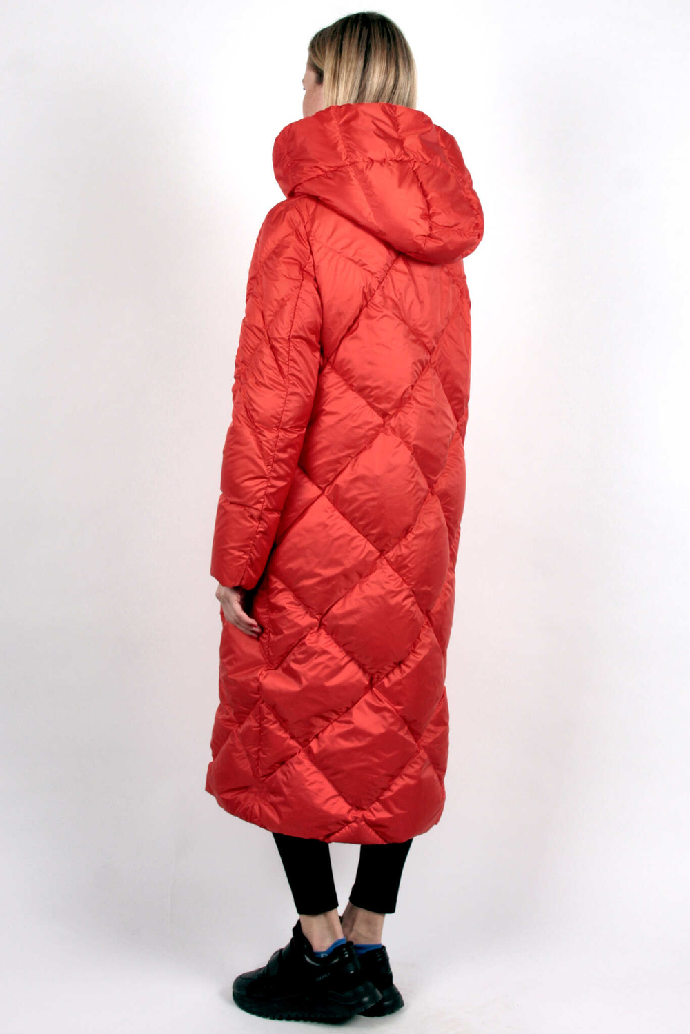 Пальто жен BLANCHETT GOOSE 410/700 оранжевое, капюшон