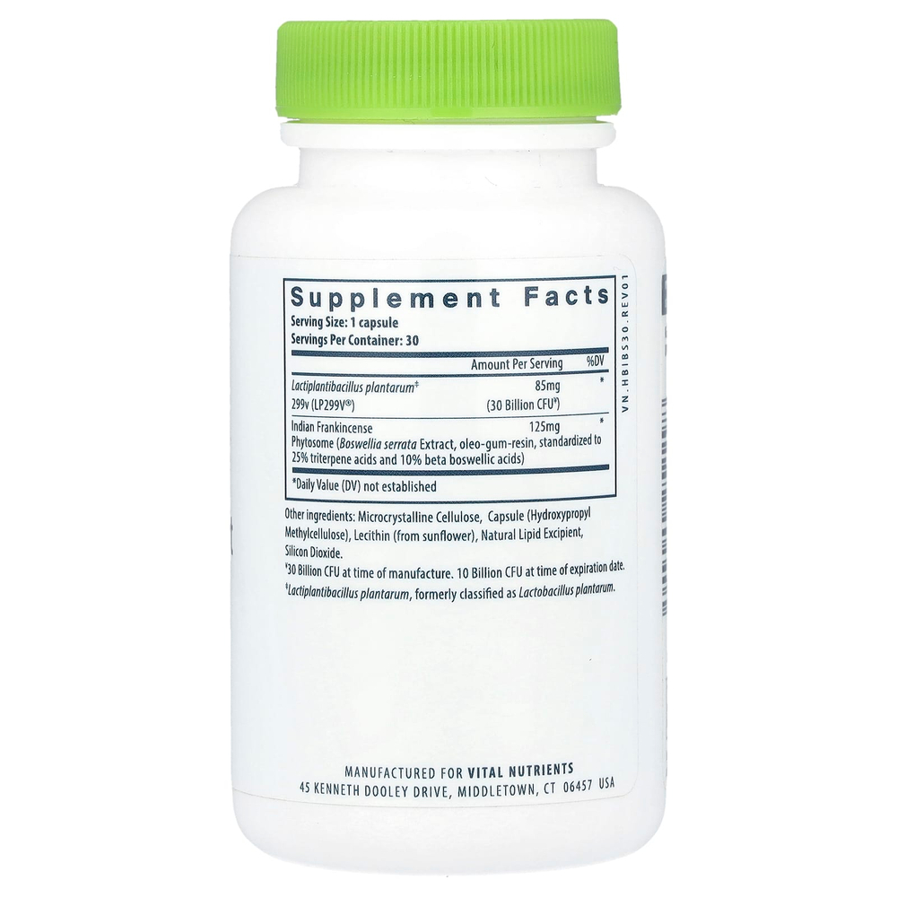 Vital Nutrients, Hyperbiotics®, пробиотик для поддержки СРК, 30 веганских капсул