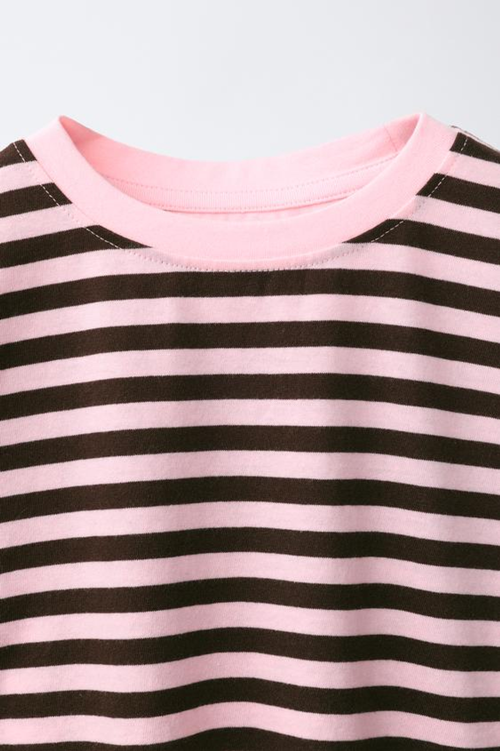 ZARA ФУТБОЛКА В ПОЛОСКУ, РОЗОВЫЙ