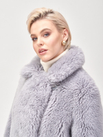 Шуба женская чебурашка тедди полупальто, SilverFox (арт. S1229rm018bz)