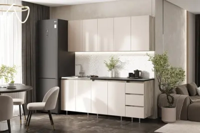 Кухня Челси 2.0 м дуб крафт серый / кашемир