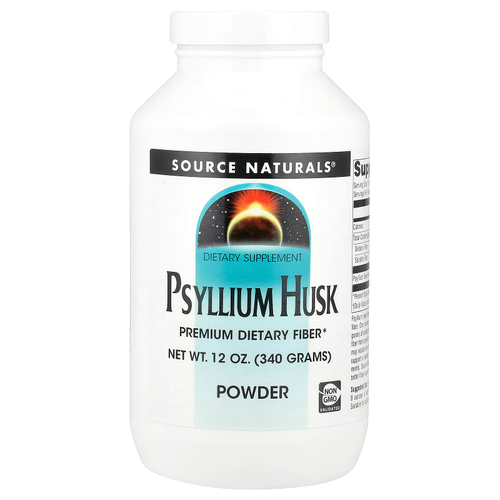 Source Naturals, порошок из шелухи семян подорожника, 340 г (12 унций)