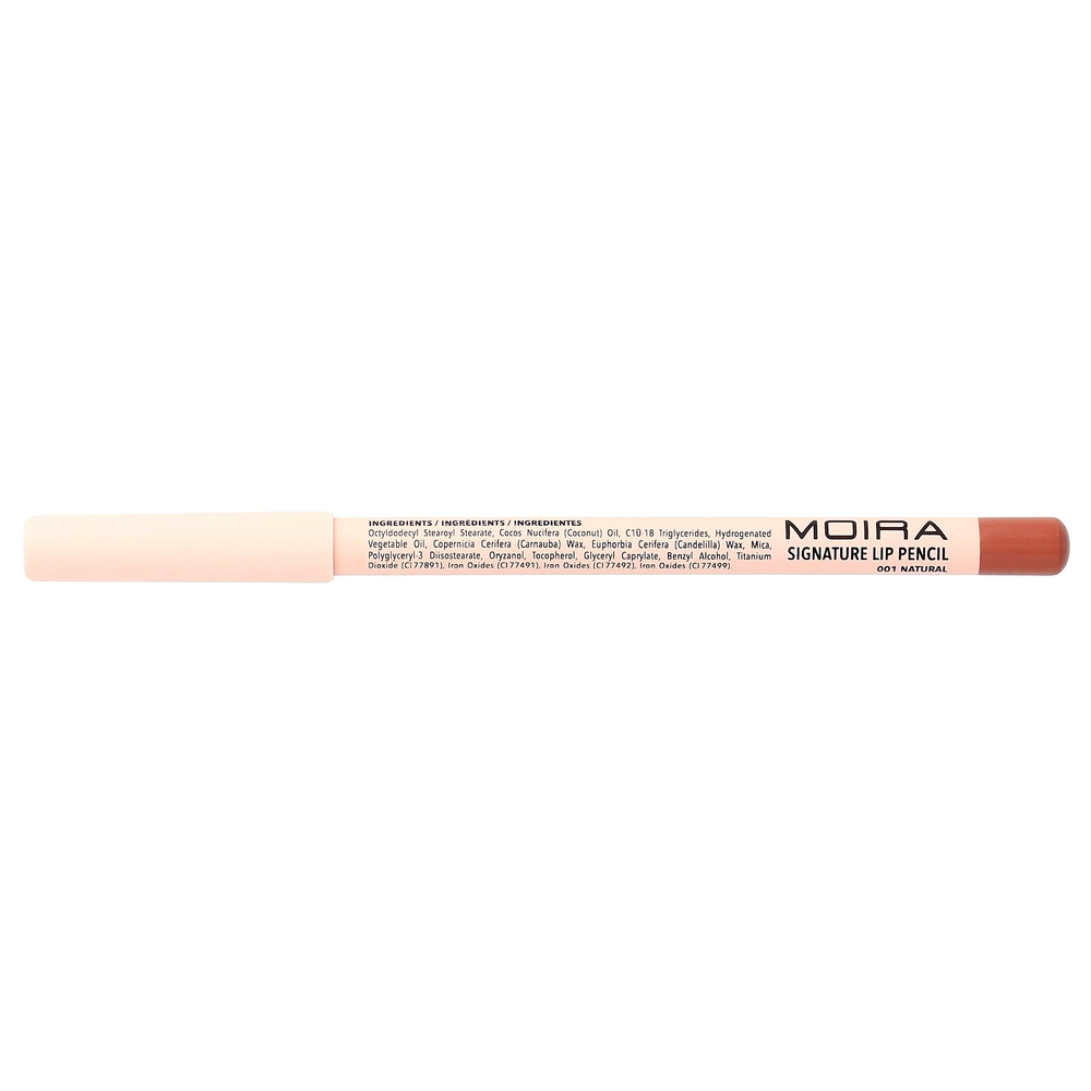 Moira Beauty, фирменный карандаш для губ, оттенок 001 натуральный, 1,1 г (0,04 унции)
