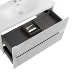 Тумба с раковиной подвесная BelBagno UNO-1200-2C-SO-BO Bianco Opaco, раковина белая BB-8099-120