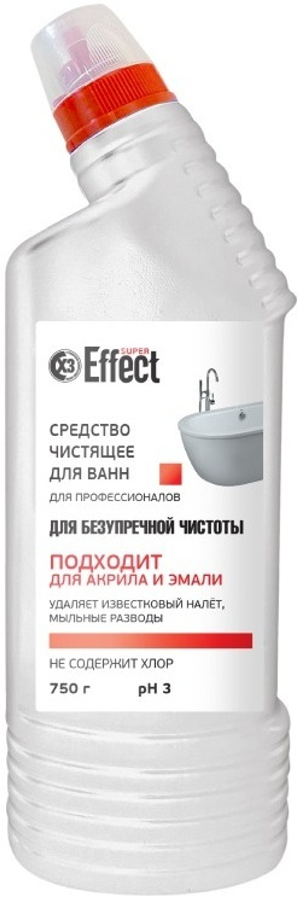 Эффект Super Сре-во чистящее для ванн, 750г