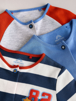 Комбинезон / Cлип для малышей Next N26-368, 3 шт., Синий, Серый