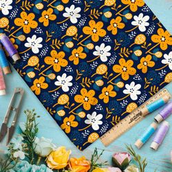 Ткань премиум бифлекс фантазийный сад