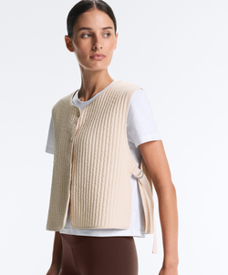 OYSHO Тонкий стеганый нейлоновый жилет, светло-бежевый