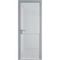 Алюминиевая дверь 17AG серебро стекло белый триплекс