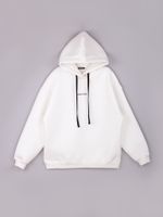 Худи оверсайз с капюшоном "МОЛОКО" утепленное