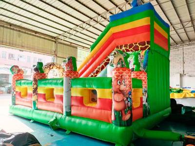Коммерческий надувной батут «Слоник и друзья», 7*5*6 м