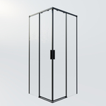 Душевой уголок Soft 2 VSS-3SO2900CLB, 900*900, черный, стекло прозрачное
