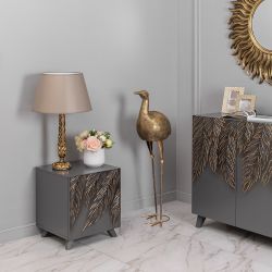 Тумба прикроватная Тропик Сканди Серый Голд правая