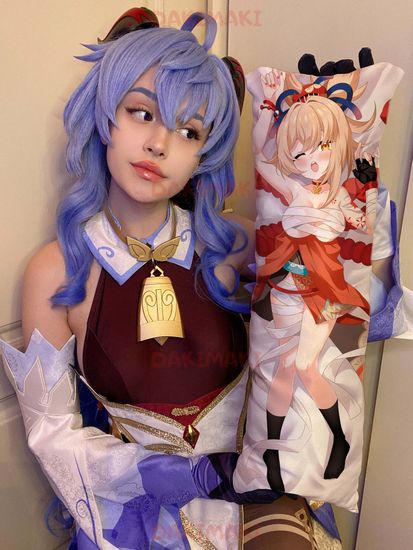 Мини дакимакура Еимия из Геншин Импакт | Genshin Impact арт. M0989, 60х20 см