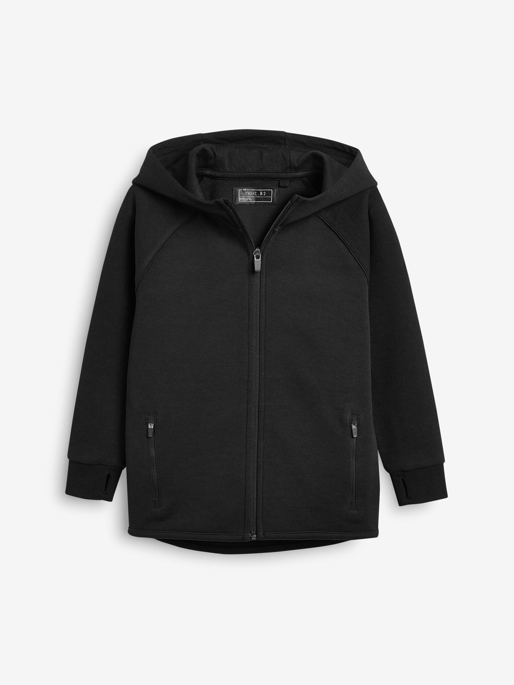 Толстовка с капюшоном на молнии для мальчика Next 630-193, Черный
