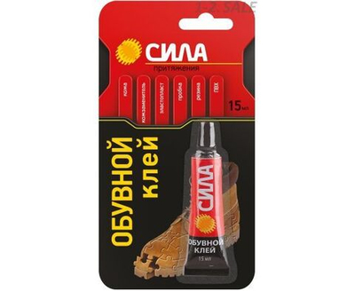 Клей СИЛА обувной 15мл BL1 (шоубокс 12шт) SSBL1-15 2410