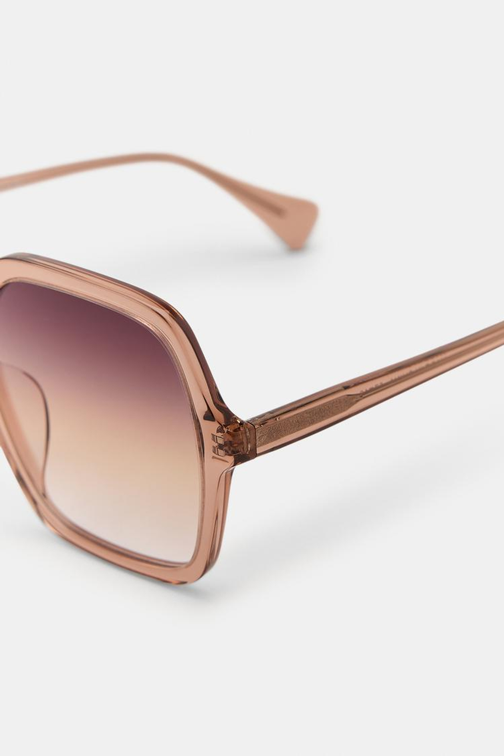 ZARA СОЛНЦЕЗАЩИТНЫЕ ОЧКИ В КВАДРАТНОЙ ОПРАВЕ, РОЗОВЫЙ
