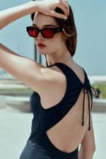 ПЛАТЬЕ С ОТКРЫТОЙ СПИНОЙ ИЗ ЛЬНА, СРЕДНЕЙ ДЛИНЫ - ZARA