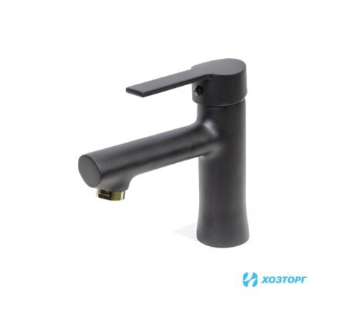 Смеситель для умывальника Дорон DL 2343В-N шаровый, черный ,короткий излив