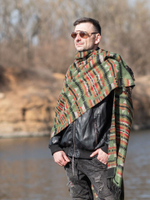 Шарф теплый с индейским орнаментом