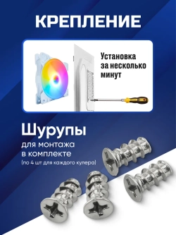 Кулеры для ПК ARGB 5шт Вентилятор для корпуса 120мм
