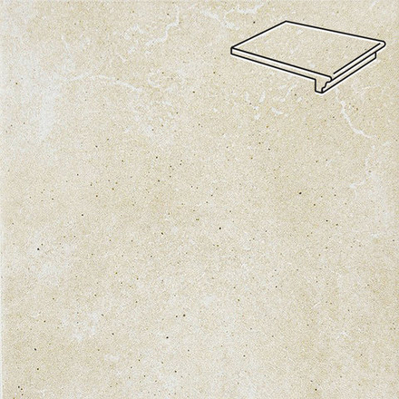 Interbau - Alpen, Bernardino/Кристальный песок 310x325x9, цвет 043 - Клинкерная ступень - флорентинер