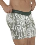 Мужские трусы боксеры удлиненные с принтом цвета хаки Clever INNER LONG BOXER 112810