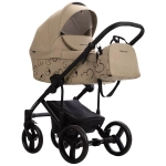 Коляска 2в1 Bebetto MAGNUM LIGHT SE light se 06 (т.бежевый) черная рама